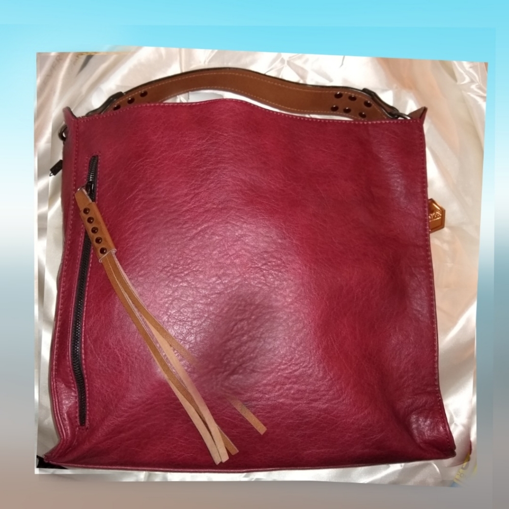 Hayden Harnett Hobo Bag Wine Red NWT - Picture 3 of 6